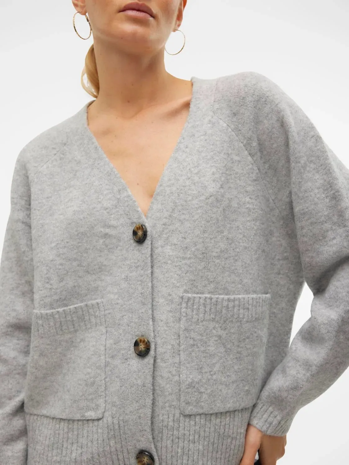 10320457 VMBoom LS V-Neck Button Cardigan