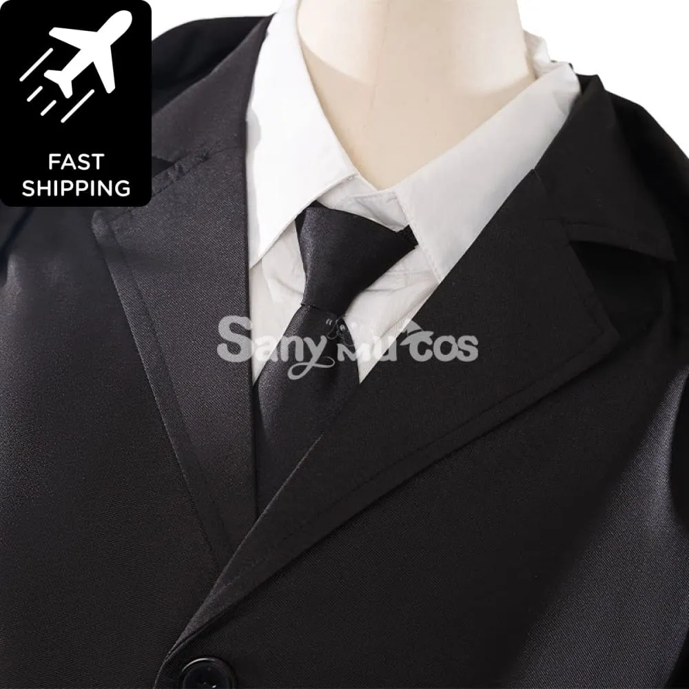 【48H To Ship】Anime Bungo Stray Dogs Dazai Osamu Classical Black Long Coat Suit Cosplay Costume