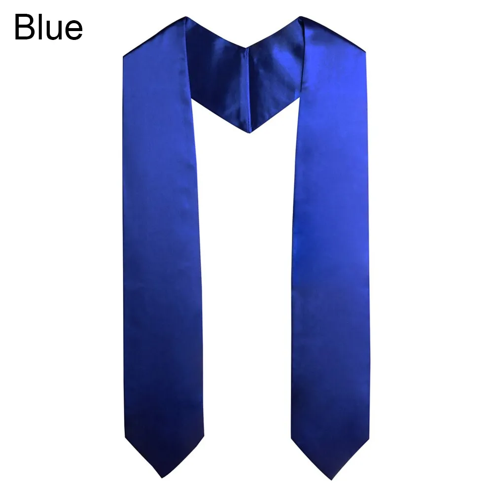 60'' long Graduation Decoration Accessories Unisex Adult Plain Graduation Stole for Academic Commencements Celebration Uniform