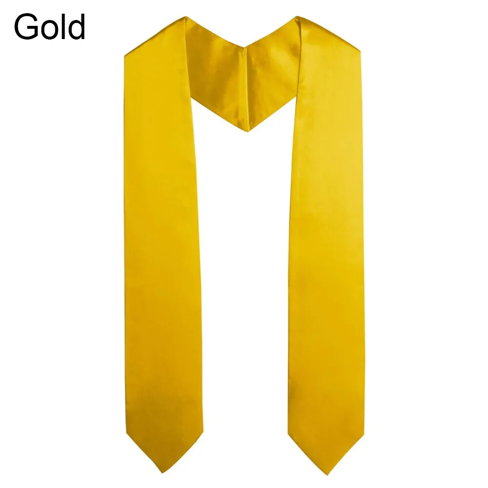 60'' long Graduation Decoration Accessories Unisex Adult Plain Graduation Stole for Academic Commencements Celebration Uniform