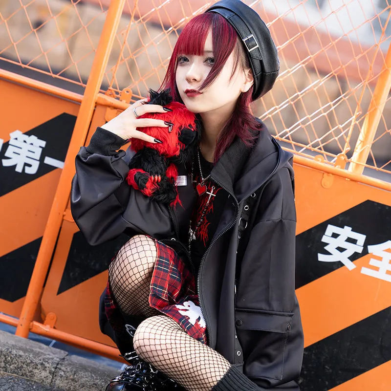 ACDC RAG & Gloomy Bear dark mesh hoodie