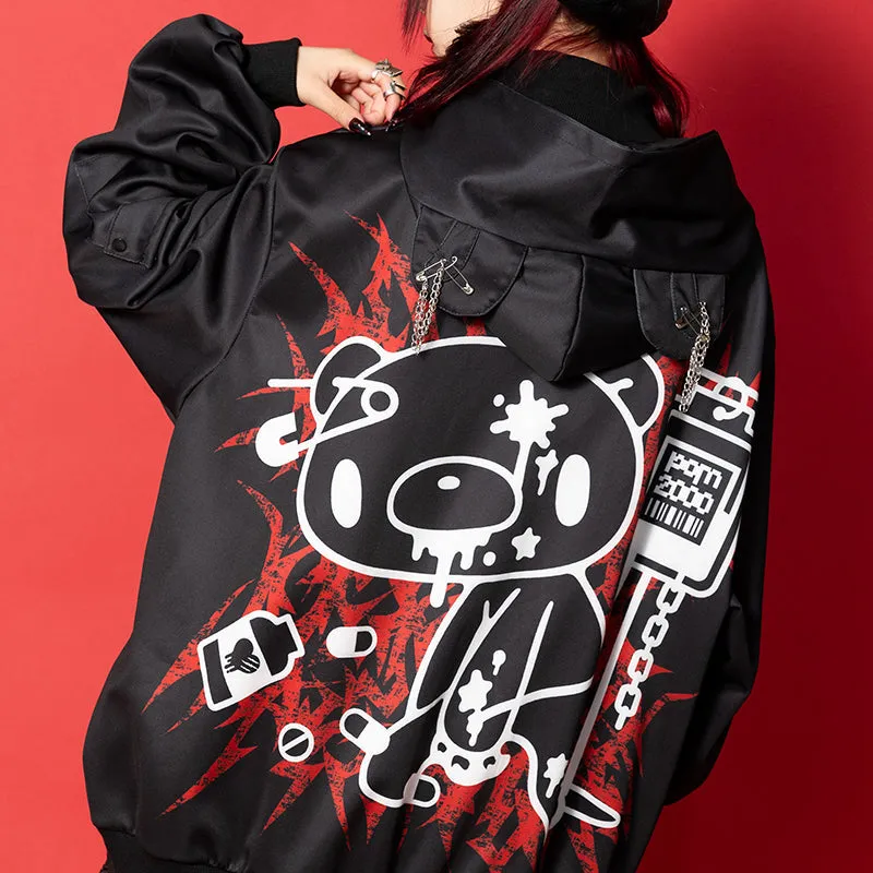 ACDC RAG & Gloomy Bear dark mesh hoodie