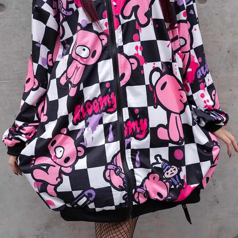 ACDC RAG and Gloomy Bear checkered hoodie