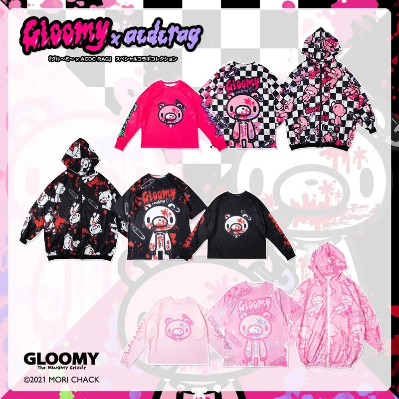 ACDC RAG and Gloomy Bear checkered hoodie