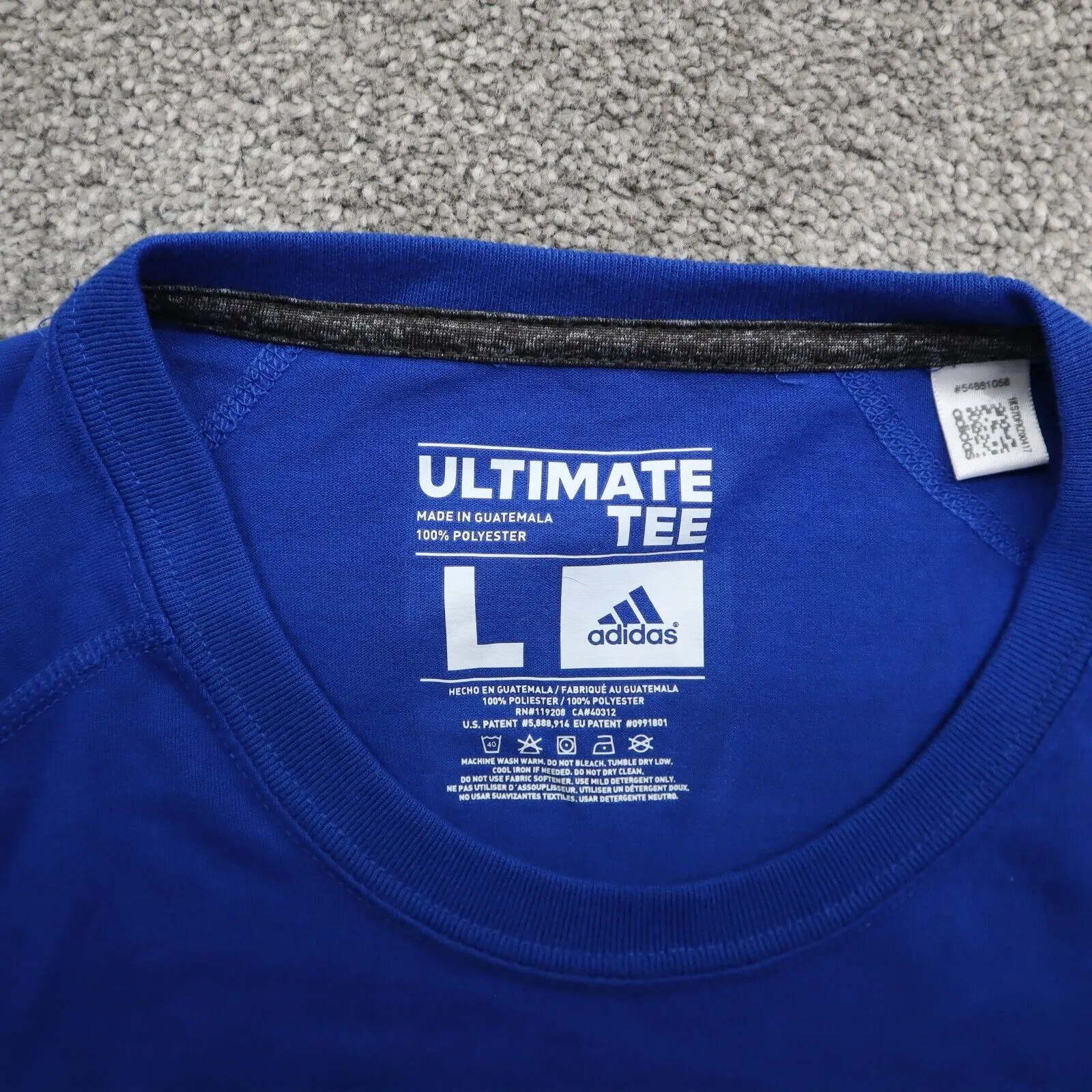 Adidas Men Raglan Sleeve Pullover Sweatshirt Ultimate Climalite Blue Size Large