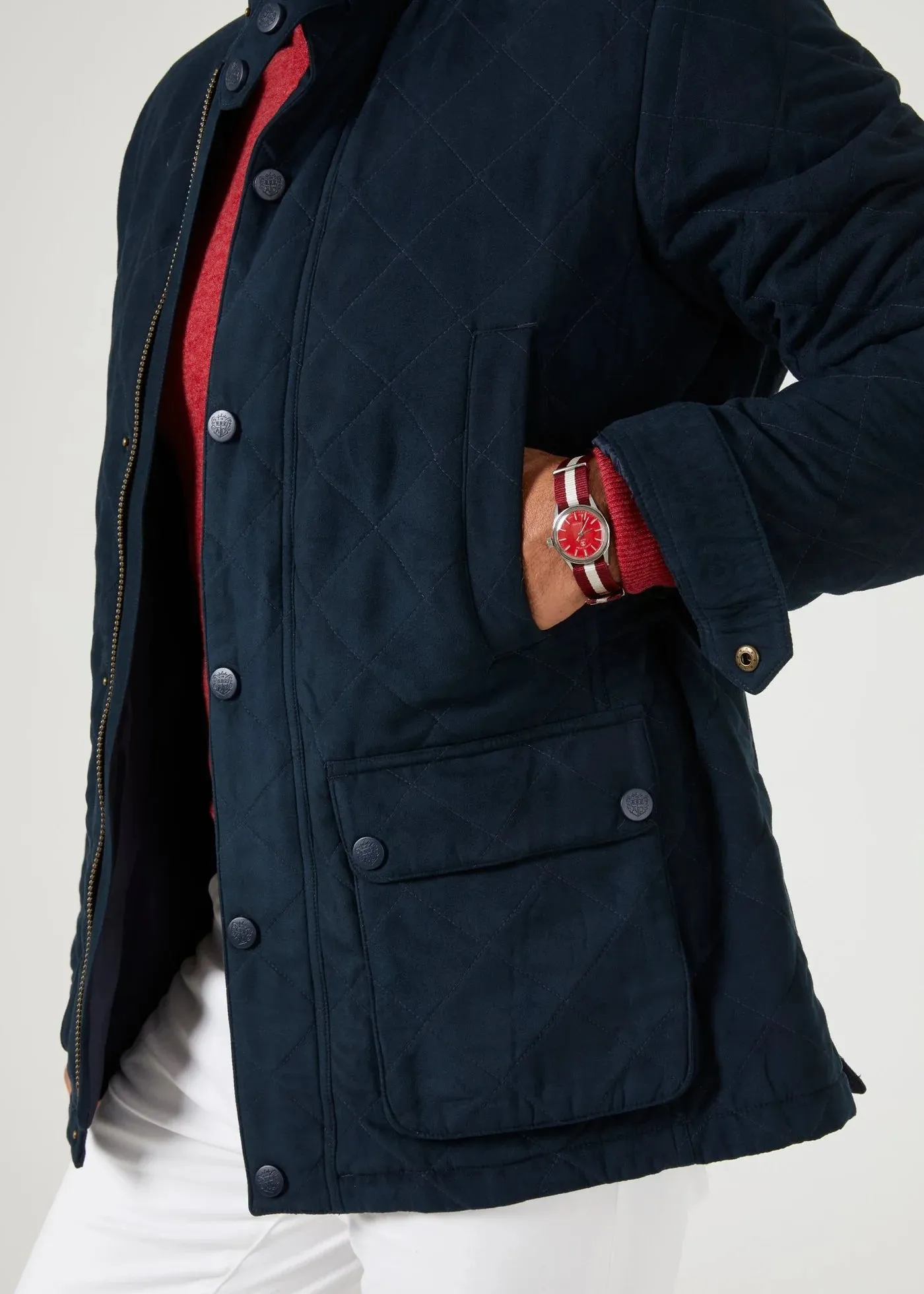 Alan Paine Giubbotto Felwell Quilted Navy