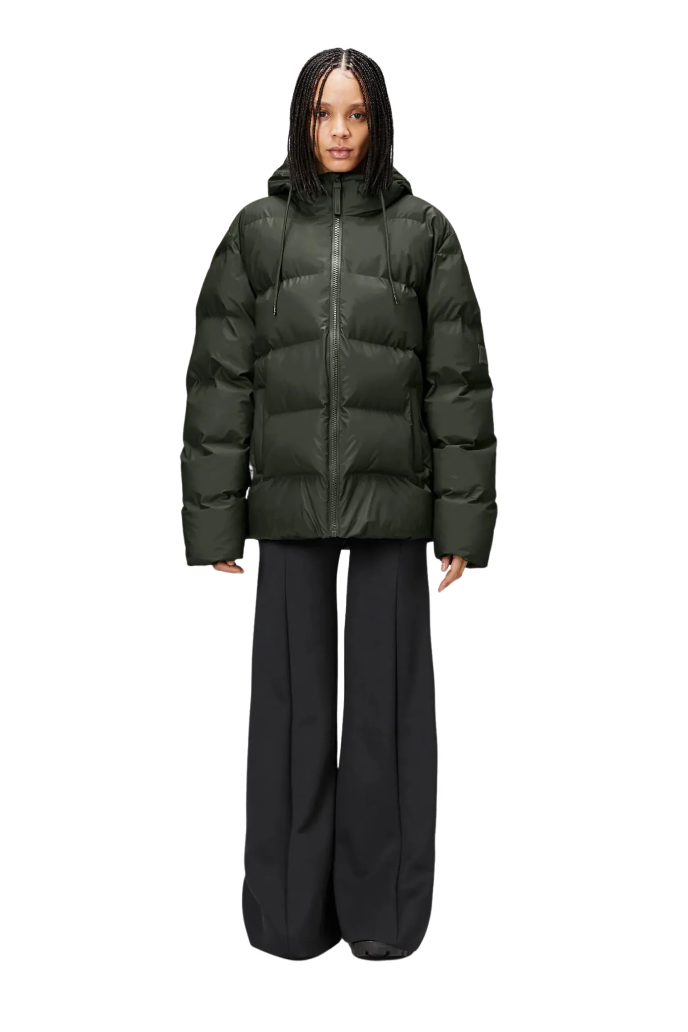 Alta Short Puffer Jacket in Green