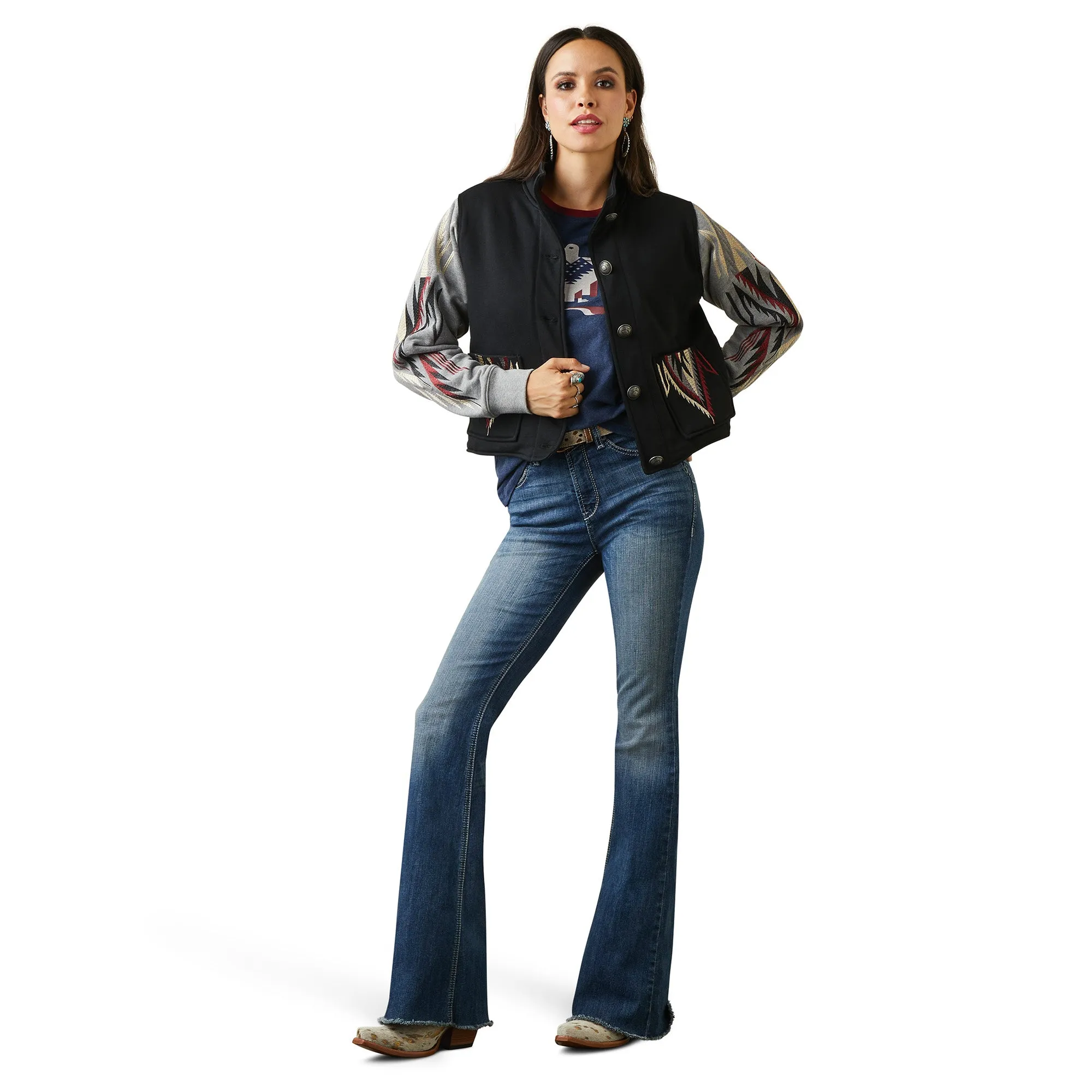 Ariat® Ladies Black & Grey Embroidered Chimayo Jacket 10042146