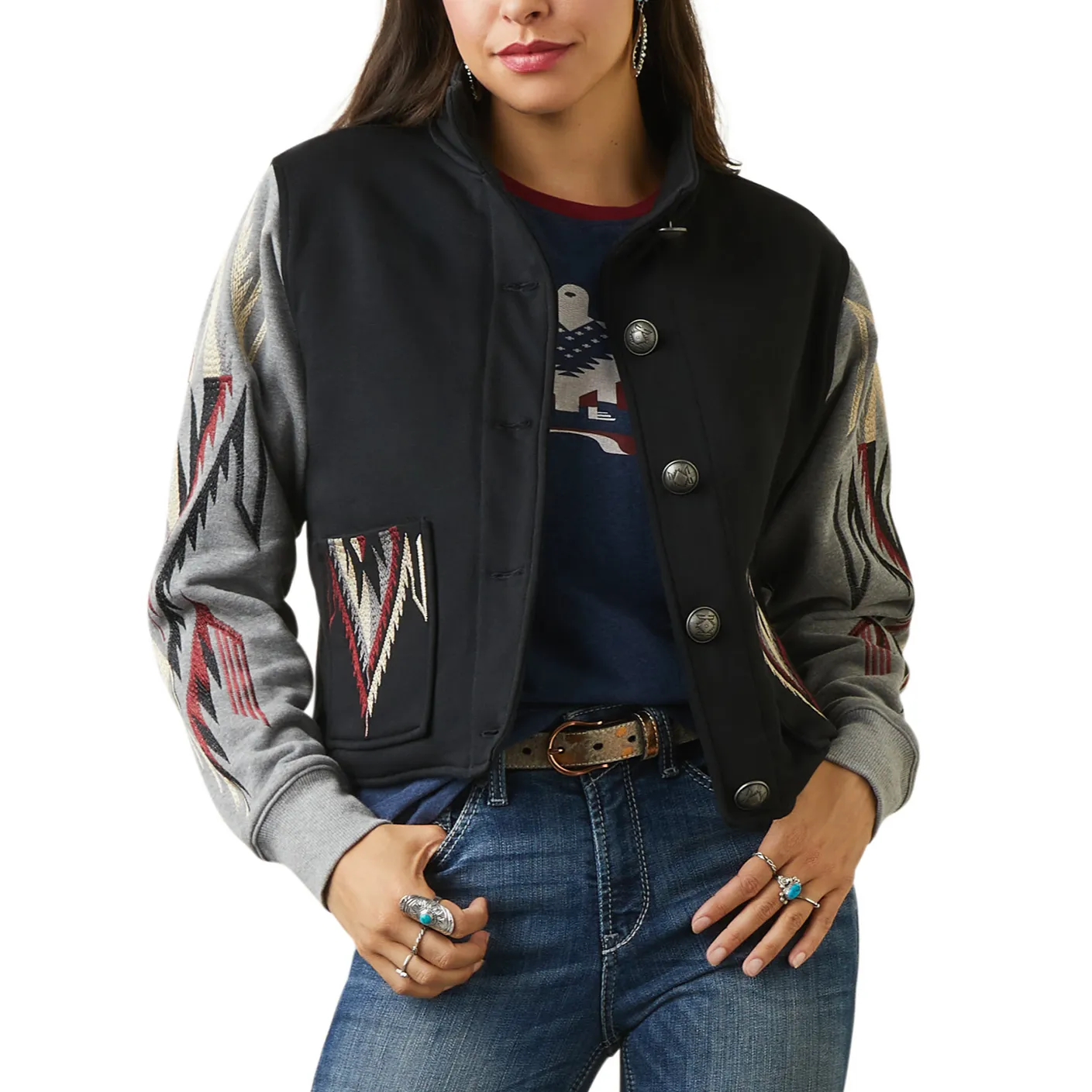 Ariat® Ladies Black & Grey Embroidered Chimayo Jacket 10042146