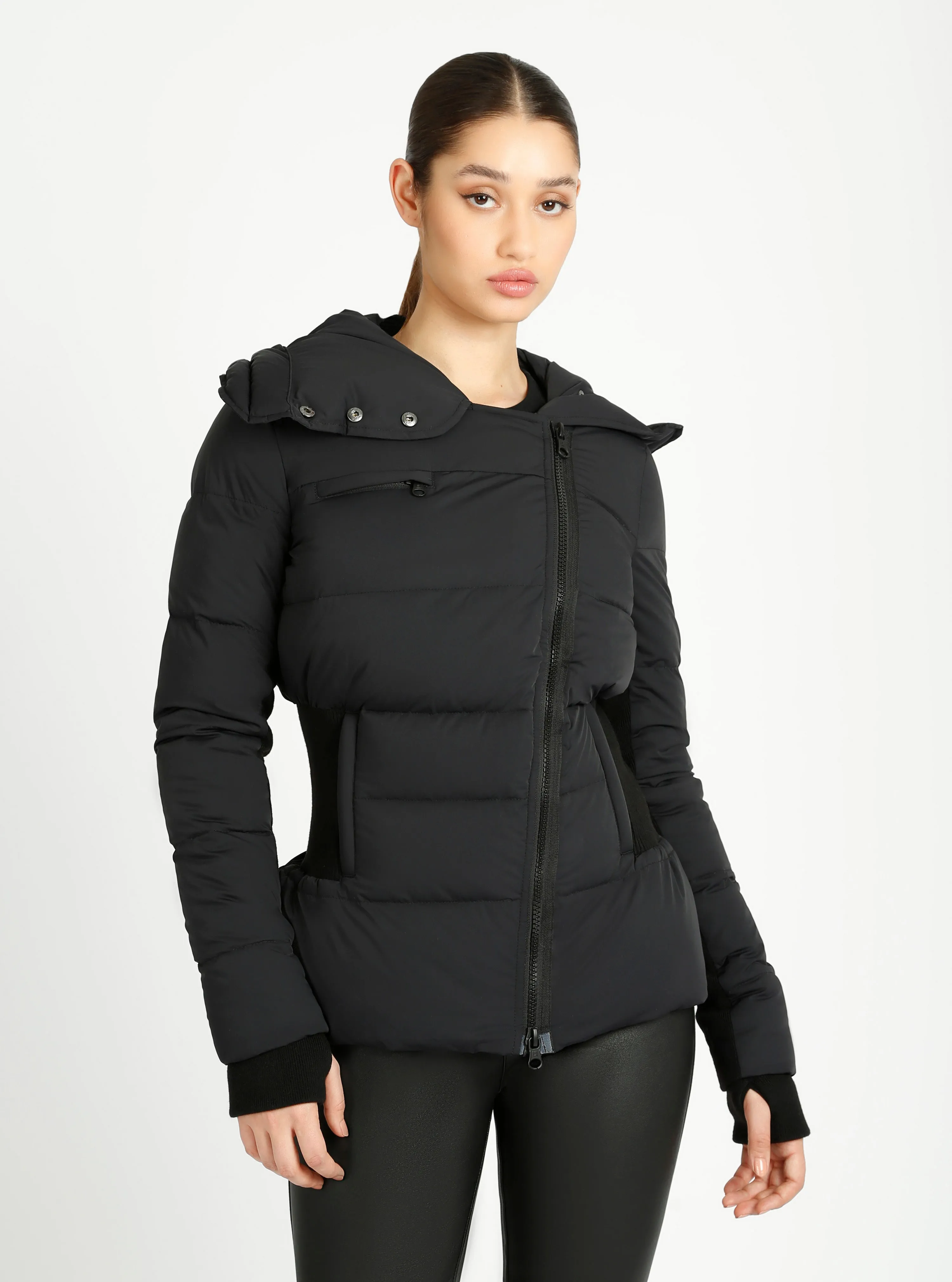 Asymmetrical Mid Puffer Parka