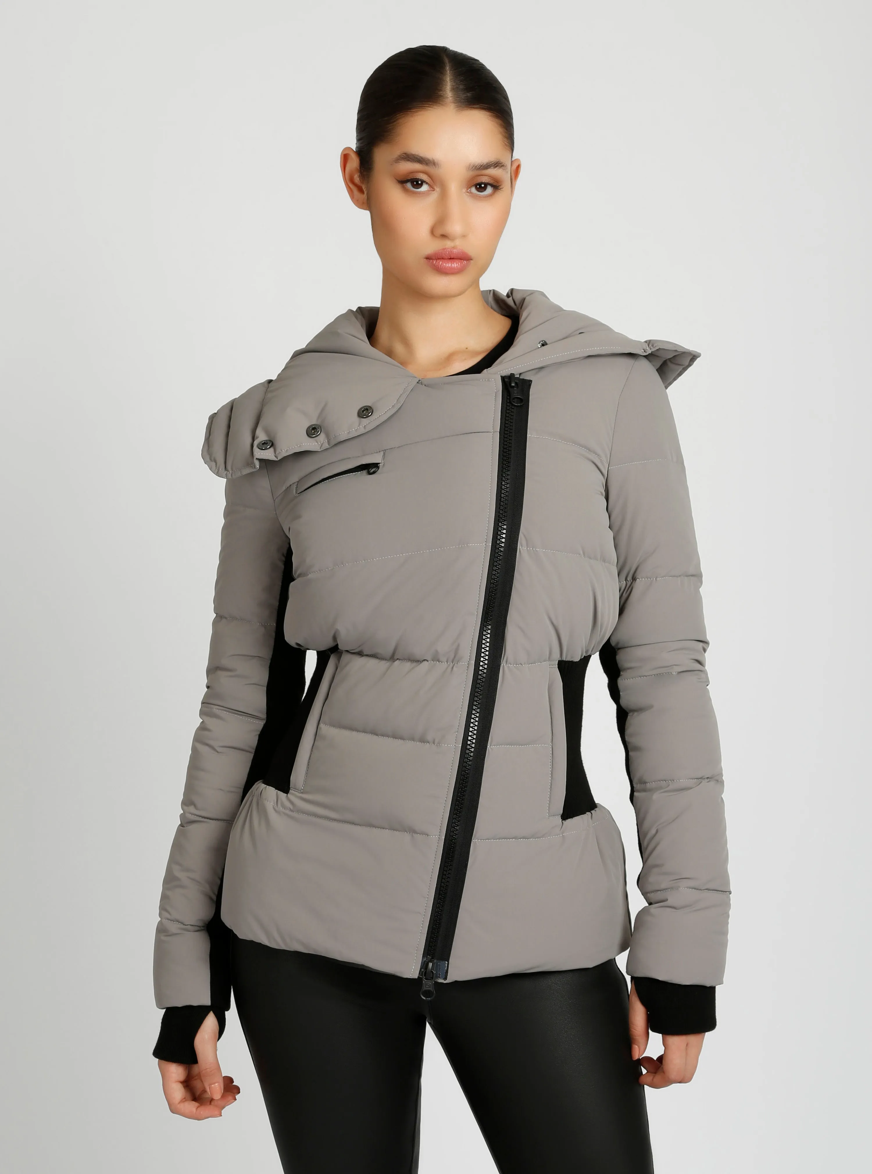 Asymmetrical Mid Puffer Parka