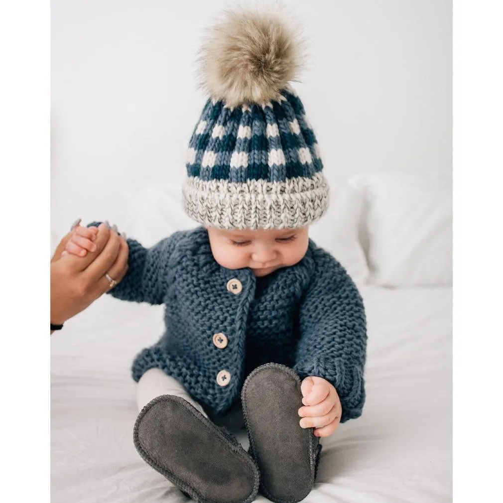 Atlantic Buffalo Check Pom Pom Beanie Hat