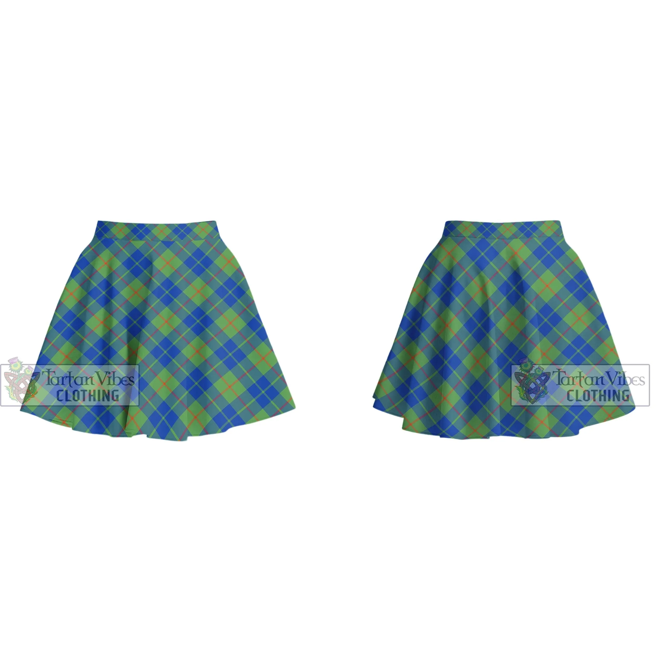 Barclay Hunting Ancient Tartan Women's Plated Mini Skirt