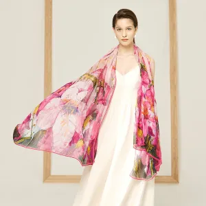 Beautiful Spring Long Chiffon Silk Scarf 200