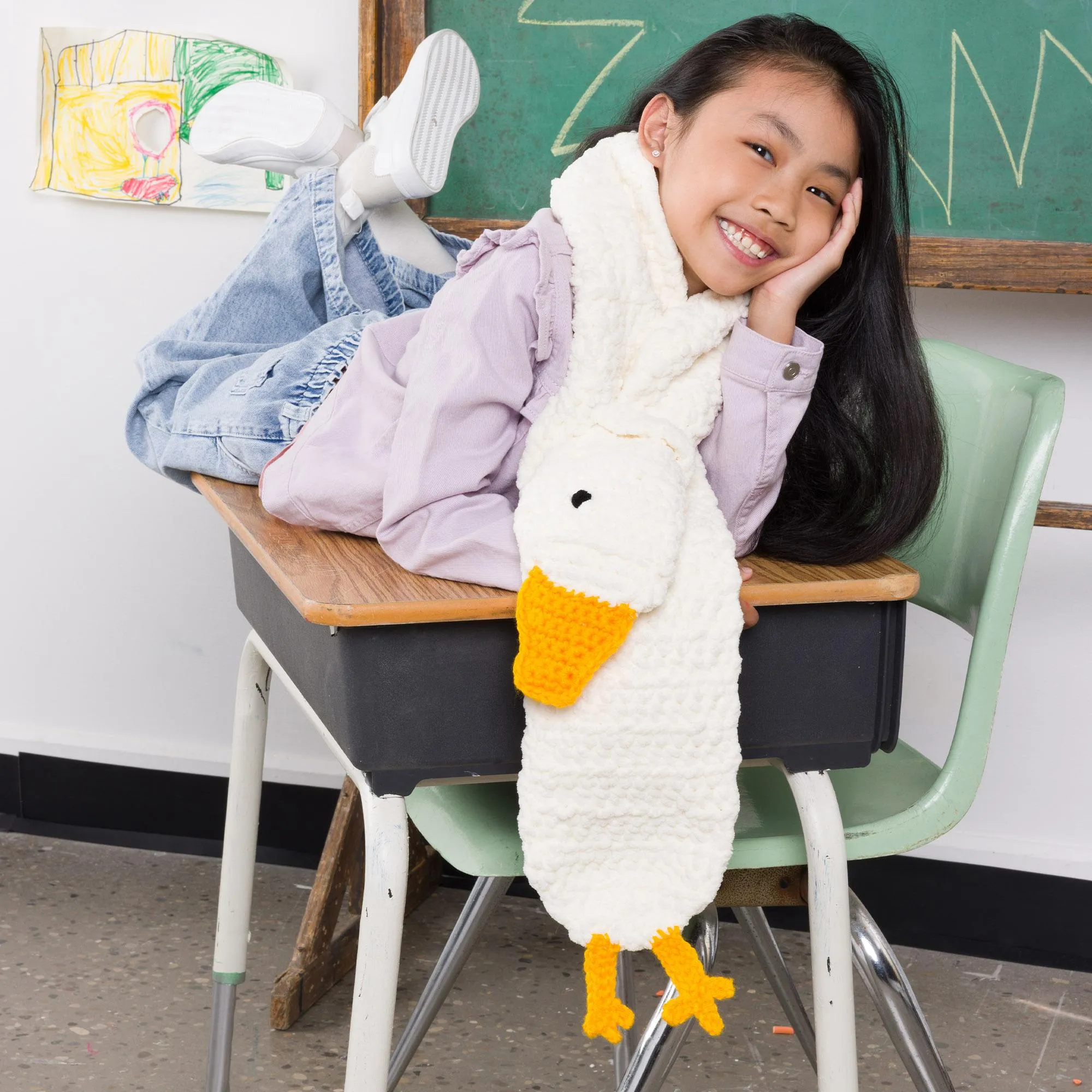 Bernat Crochet Goose Scarf