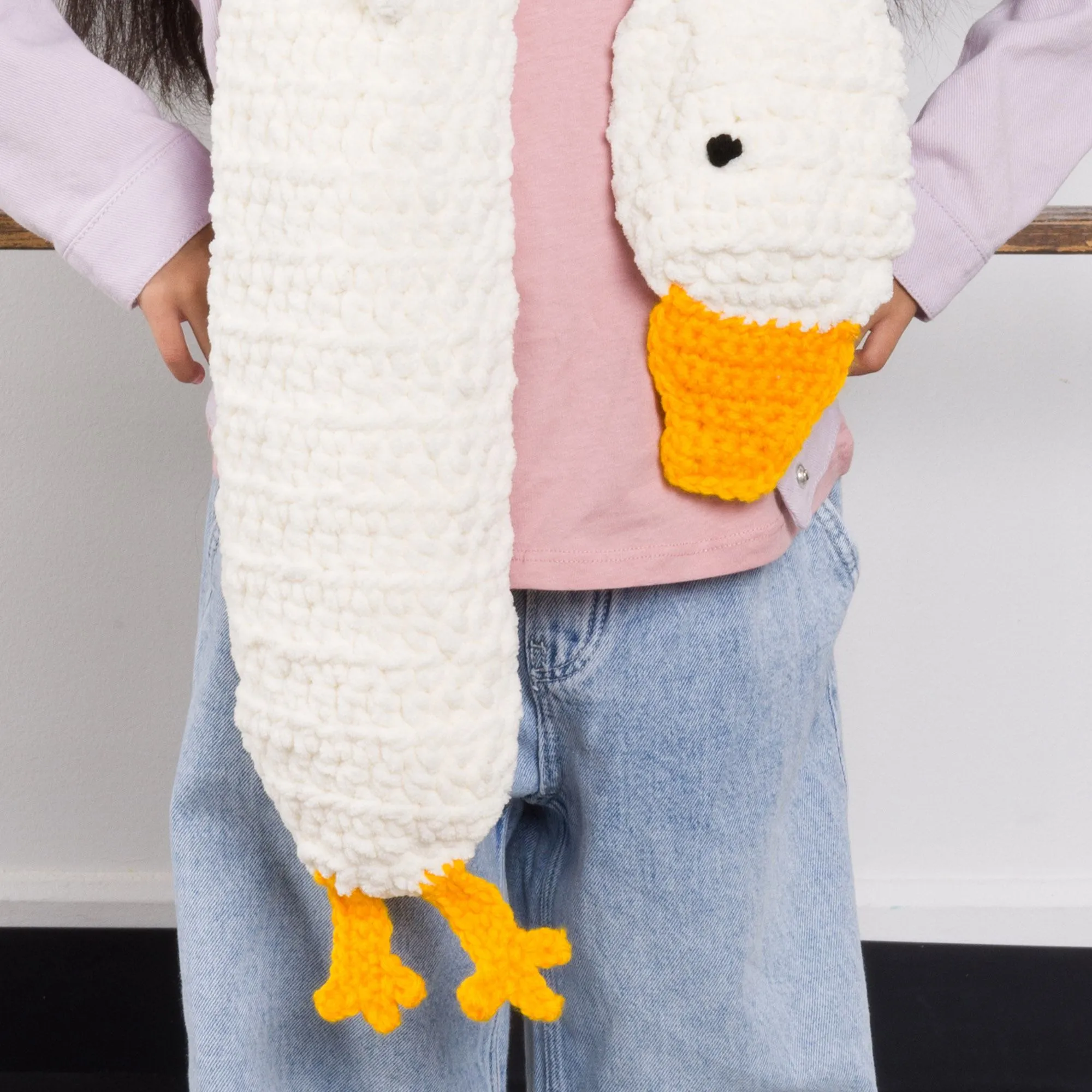 Bernat Crochet Goose Scarf