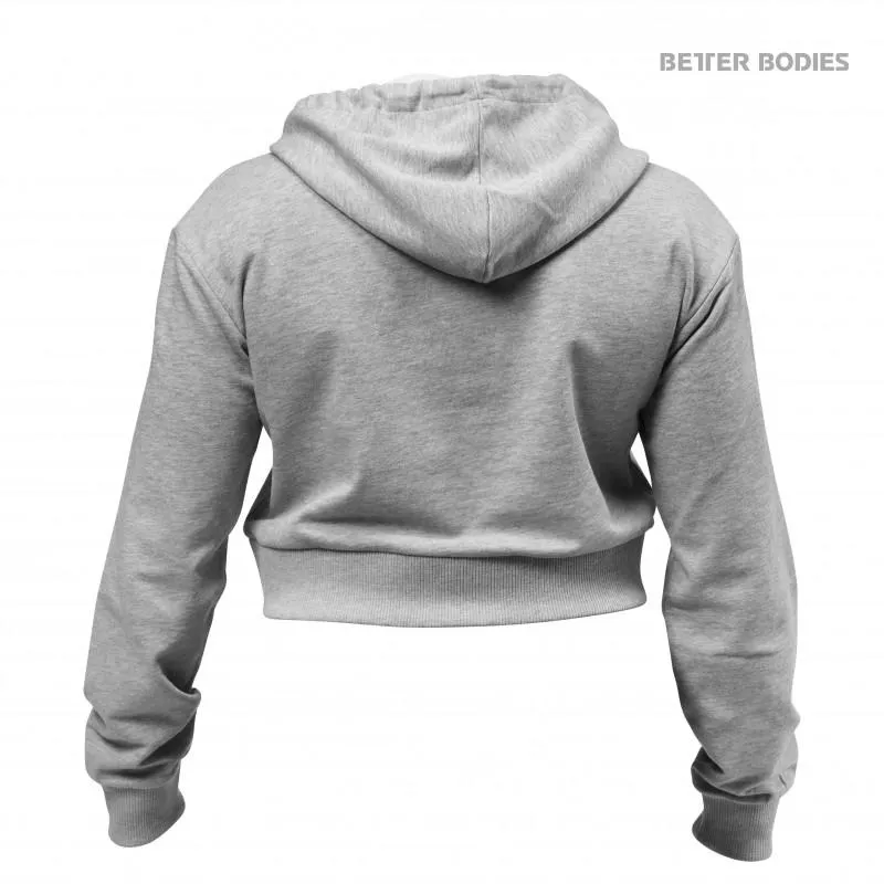 Better Bodies Cropped Hoodie - Greymelange