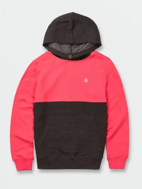 Big Boys Contrast Pullover Fleece Hoodie - Cayenne