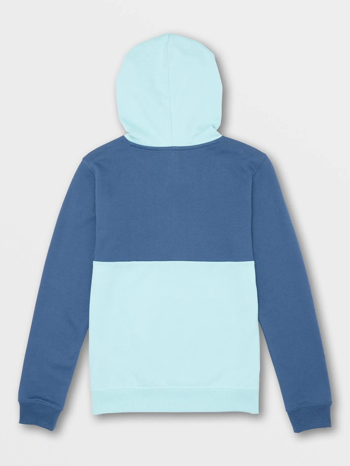 Big Boys Contrast Pullover Fleece Hoodie - Smokey Blue