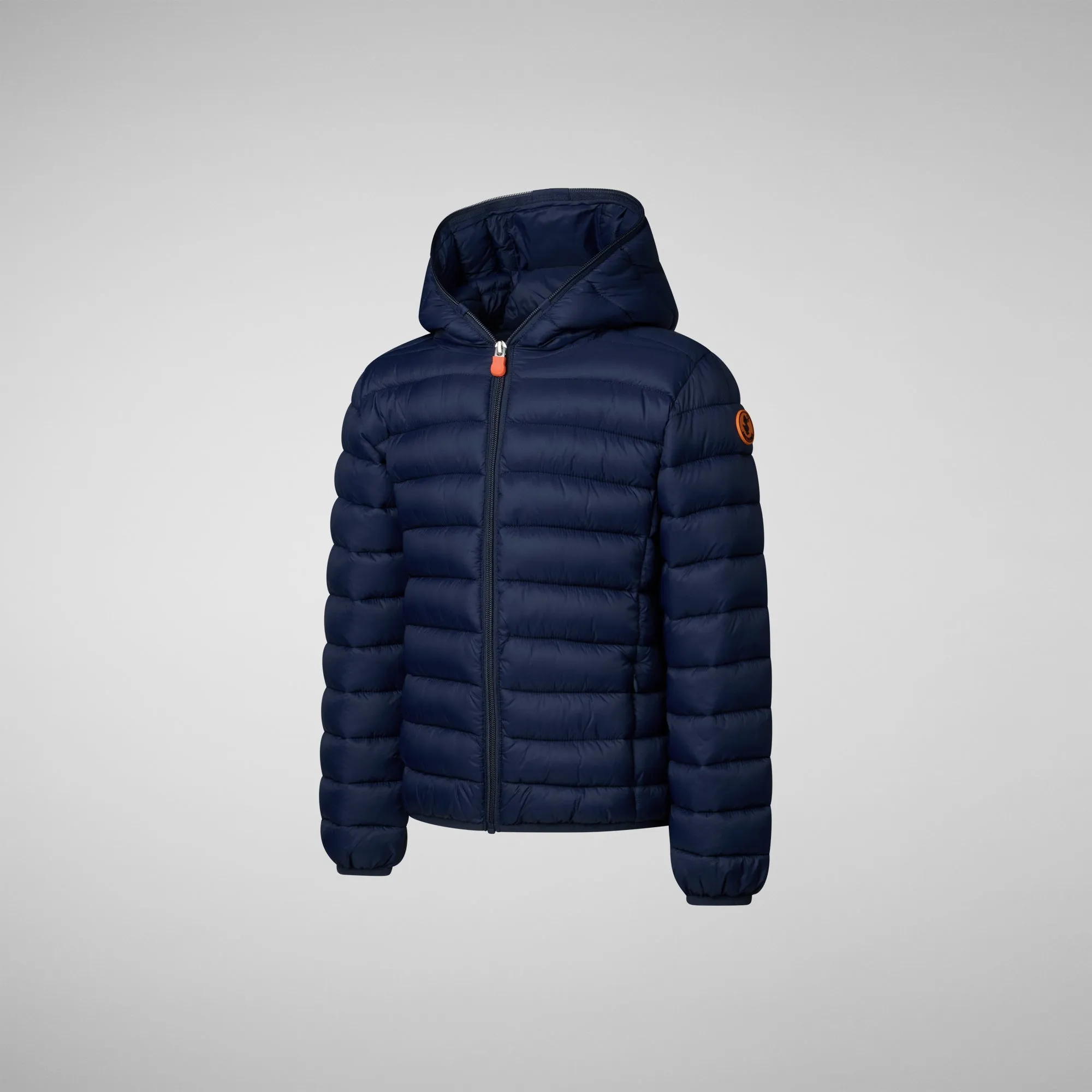 Boys' Hooded Animal free Puffer Jacket Dony in Navy blue