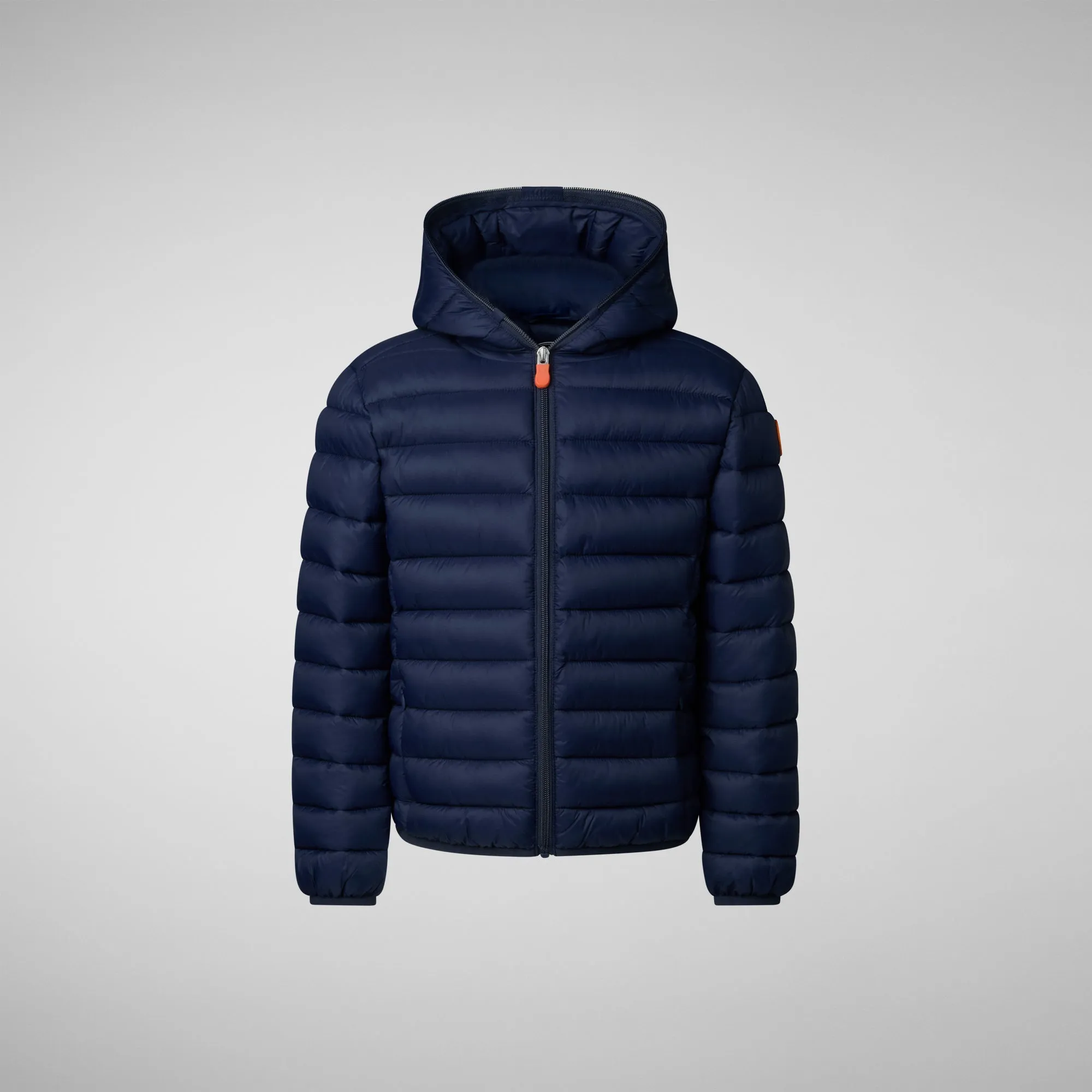 Boys' Hooded Animal free Puffer Jacket Dony in Navy blue