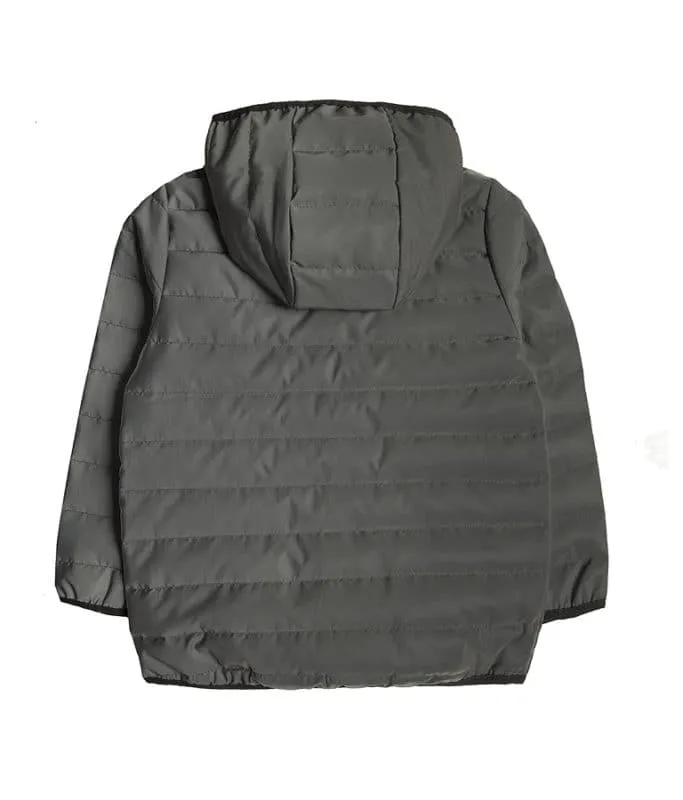 Boys Jacket Gray Reflective Puffer