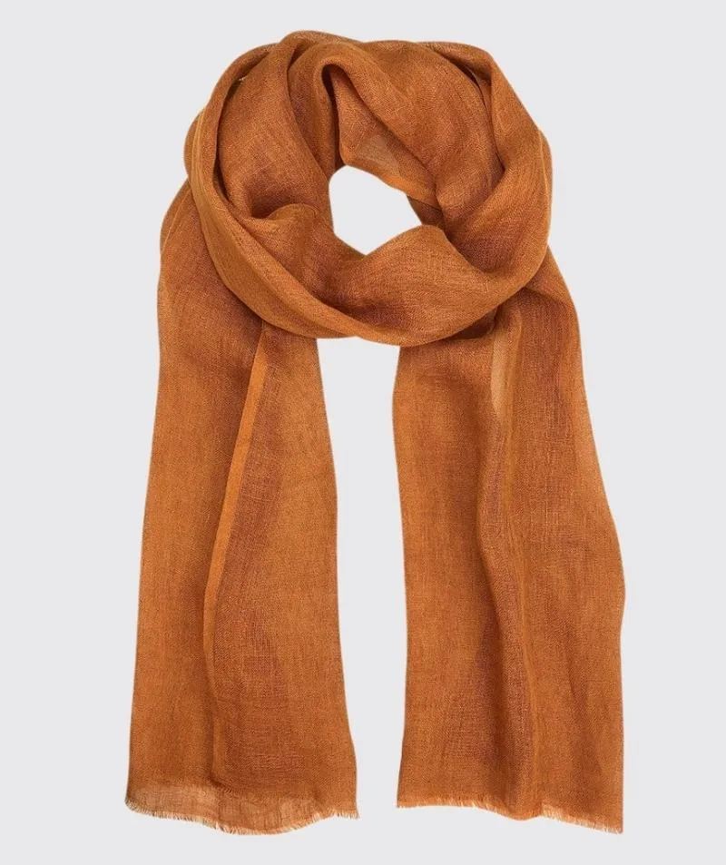 Bronze Gauze Linen Scarf