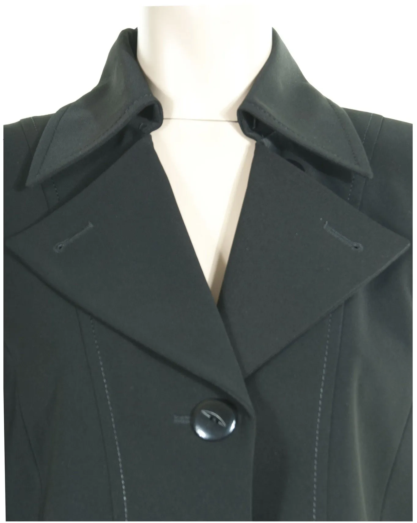 Busy Clothing Womens Black Long Trench Coat Mac