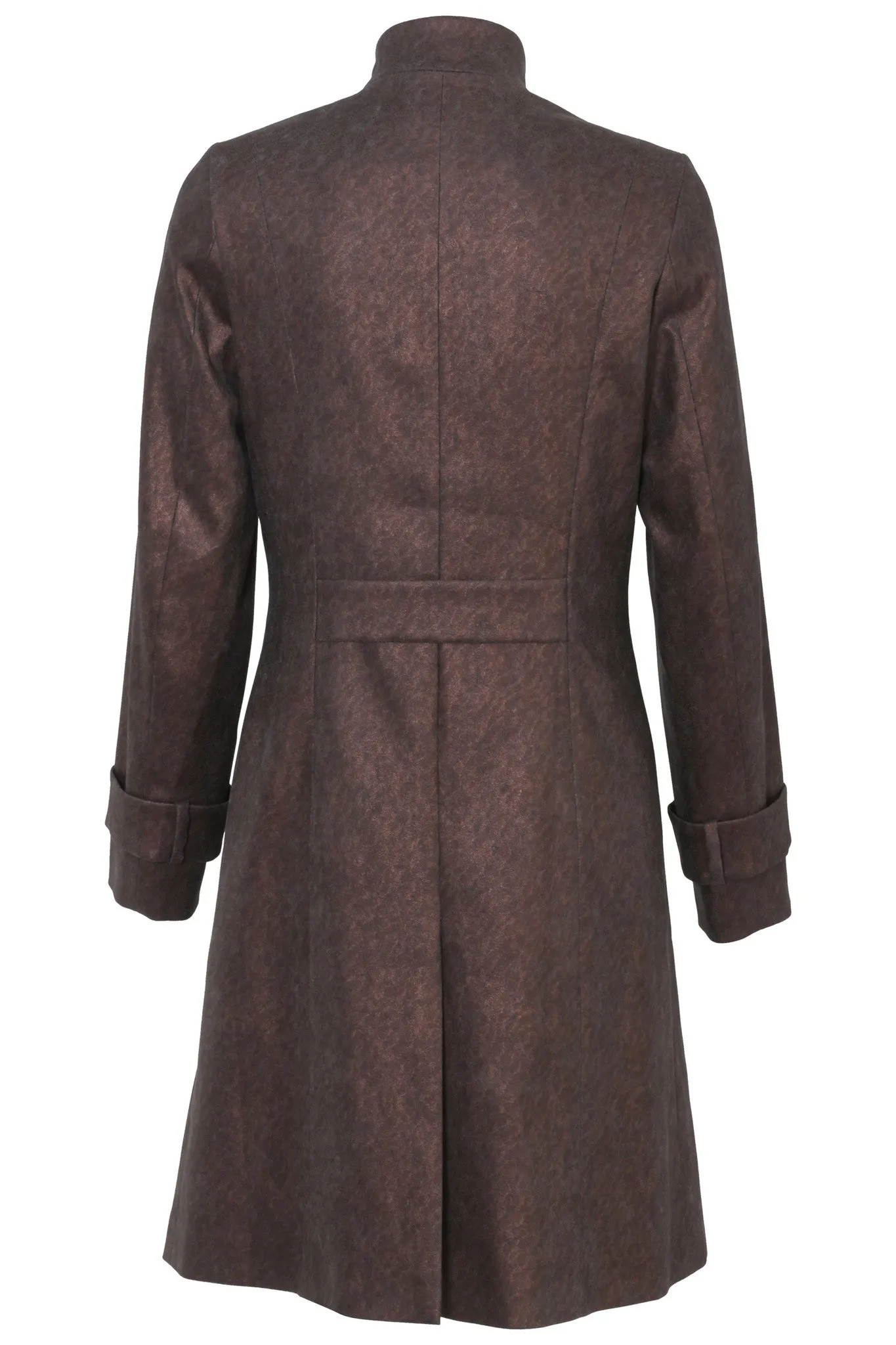 Busy Clothing Womens Brown Golden  3/4 Stretch Trench Coat Mac