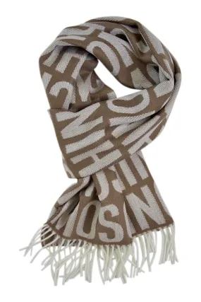 Camel merino scarf Moschino