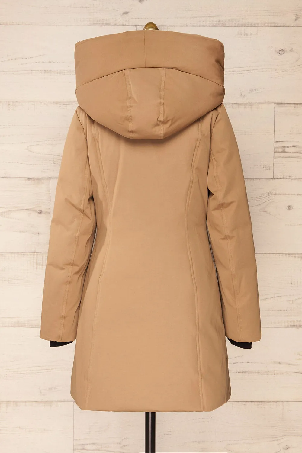 Camelia Beige | Beige Quilted Parka