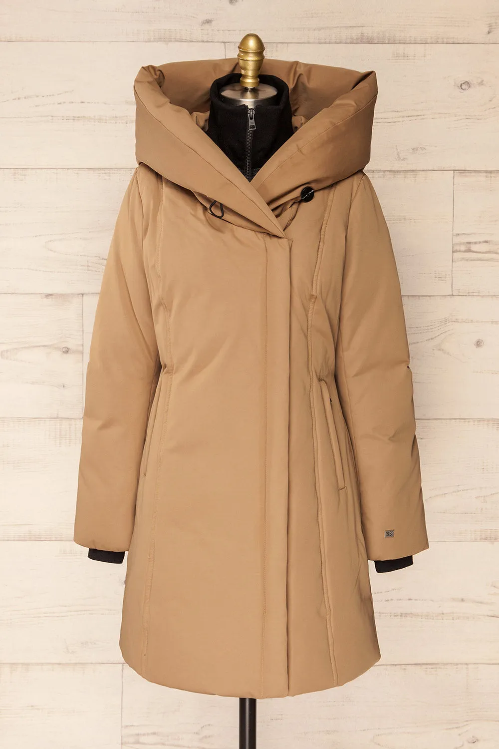 Camelia Beige | Beige Quilted Parka