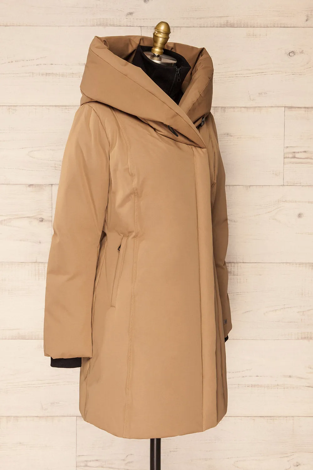 Camelia Beige | Beige Quilted Parka