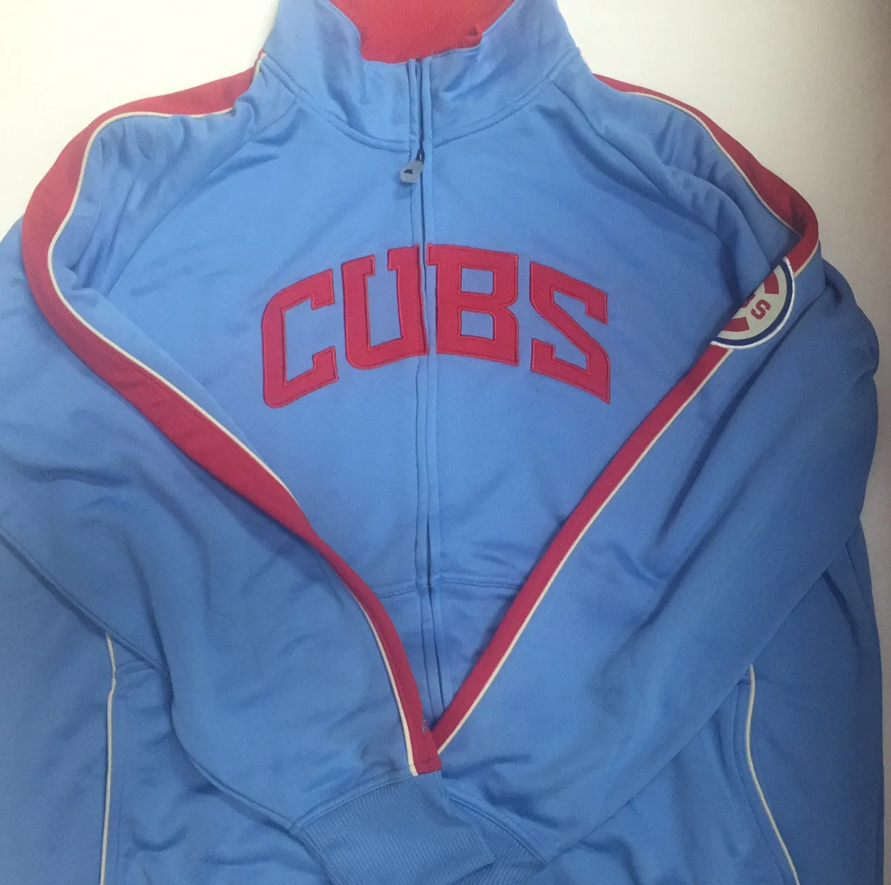 Chicago Cubs Majestic MLB Light Blue Cooperstown Collection Adult Pullover