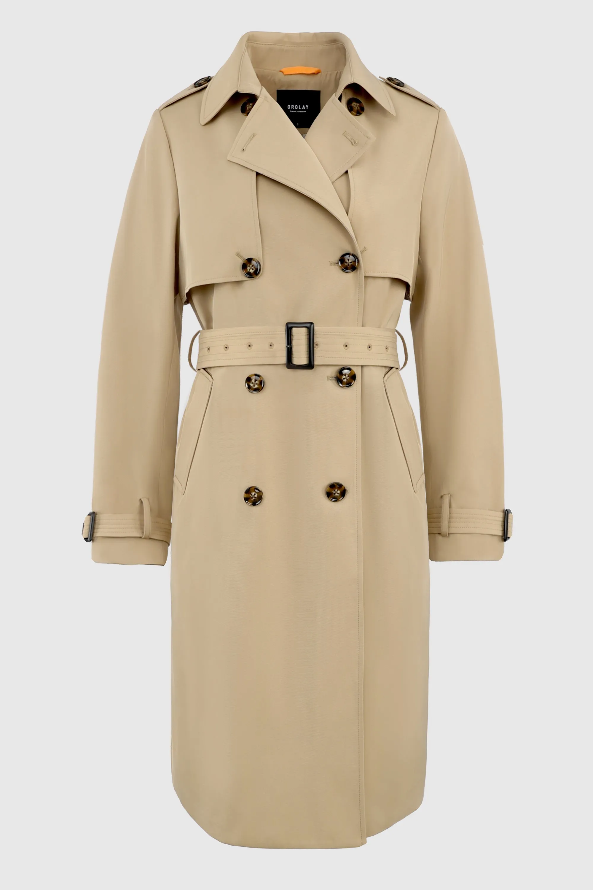 Classic Double-Breasted Lapel Trench