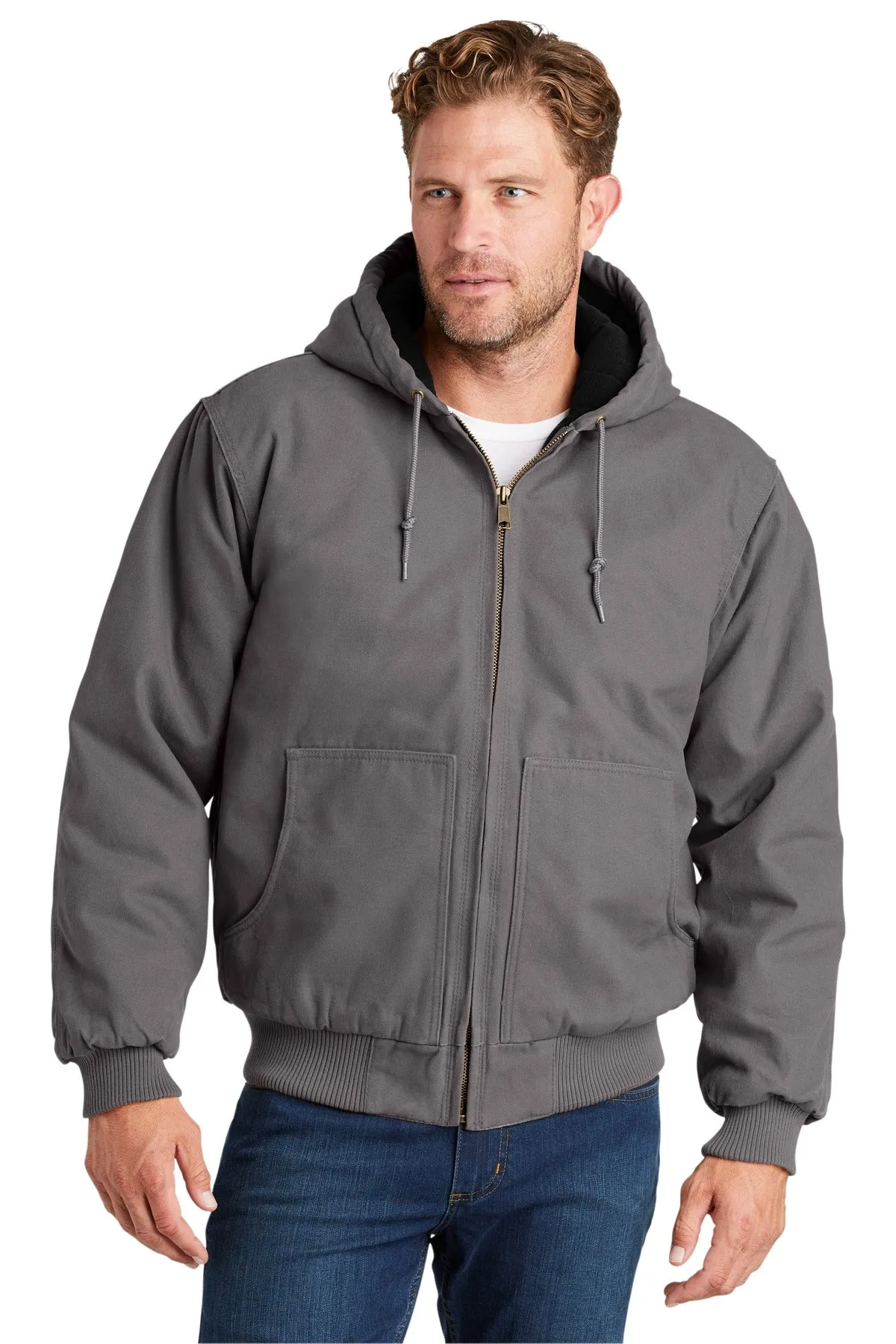 CornerStone Men's Washed Duck Cloth Insulated Hooded Work Jacket - CSJ41