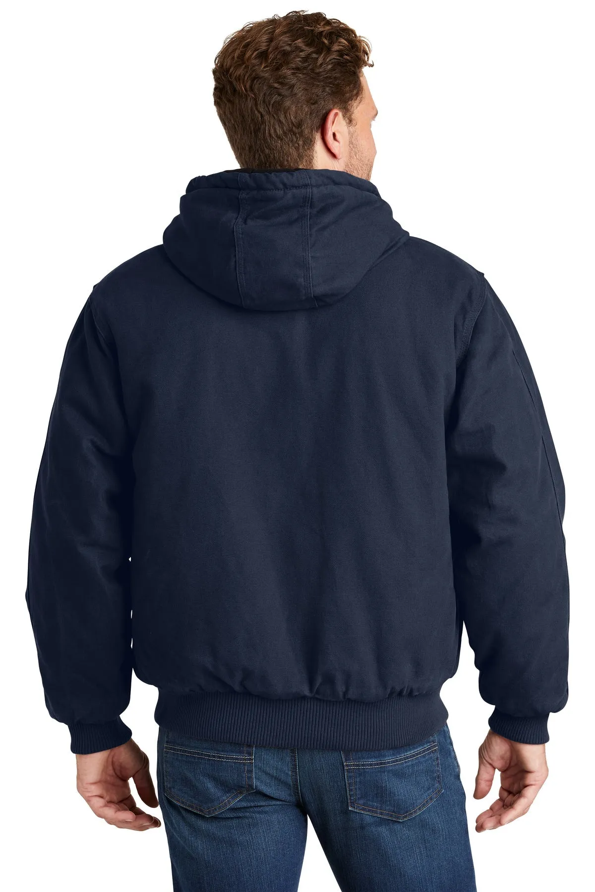 CornerStone Washed Duck Insulated Hooded Jacket, Navy