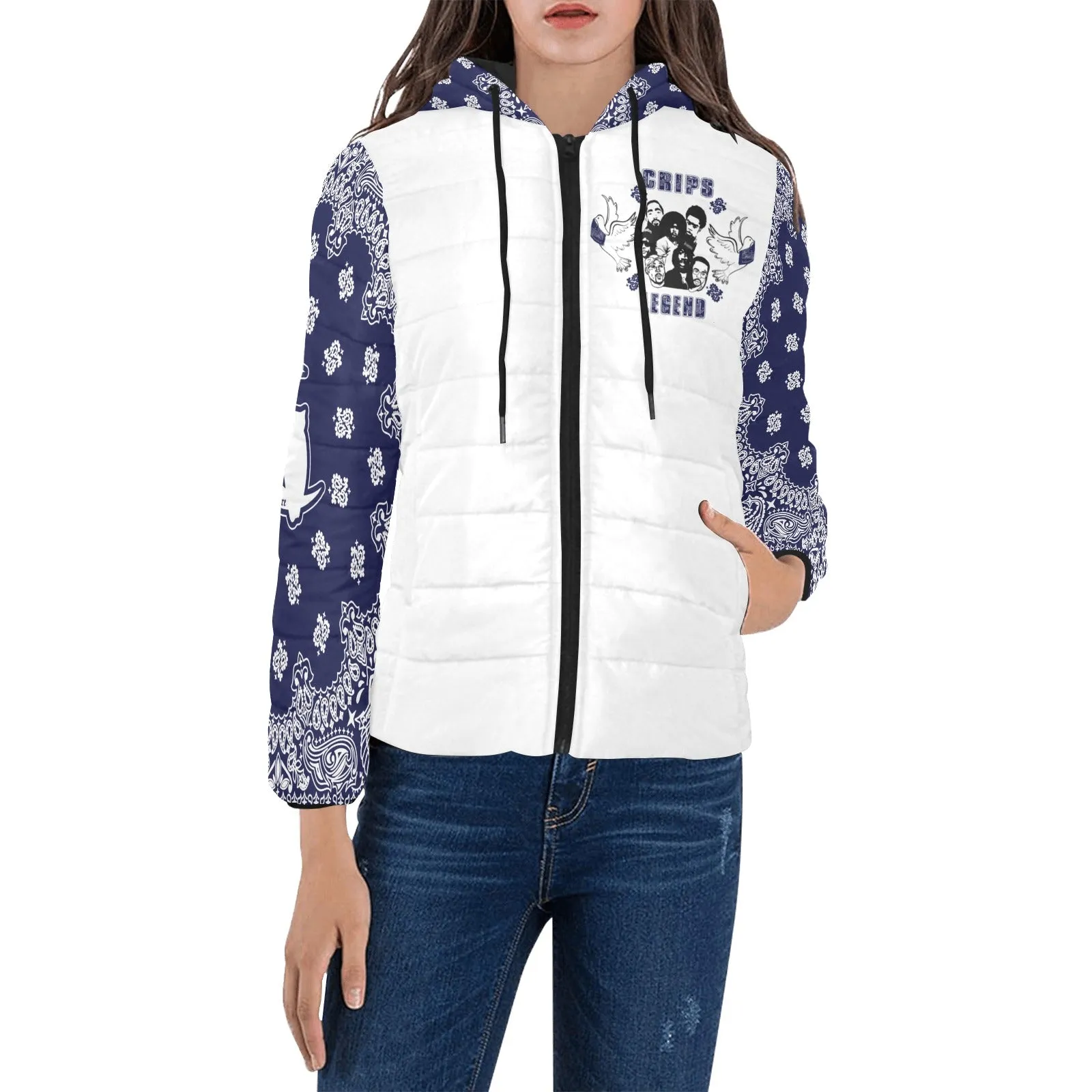 CRIP LEGEND Women's Padded Hooded Jacket