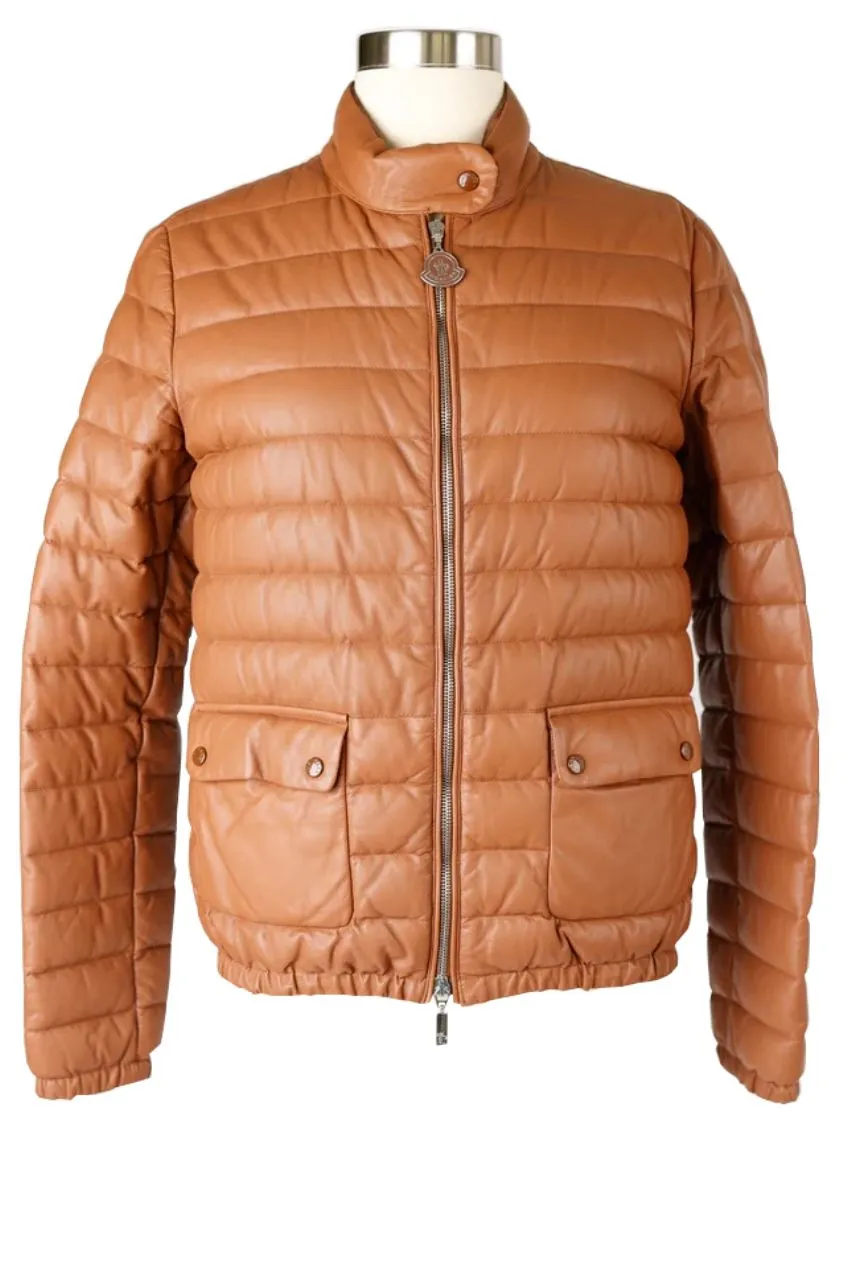 Delfi Leather Puffer Jacket