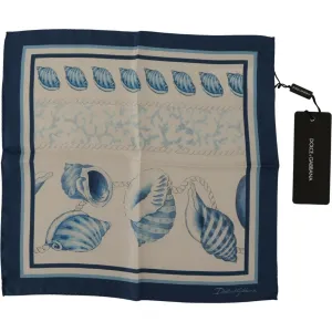 Dolce & Gabbana Elegant Blue Silk Men's Square Scarf