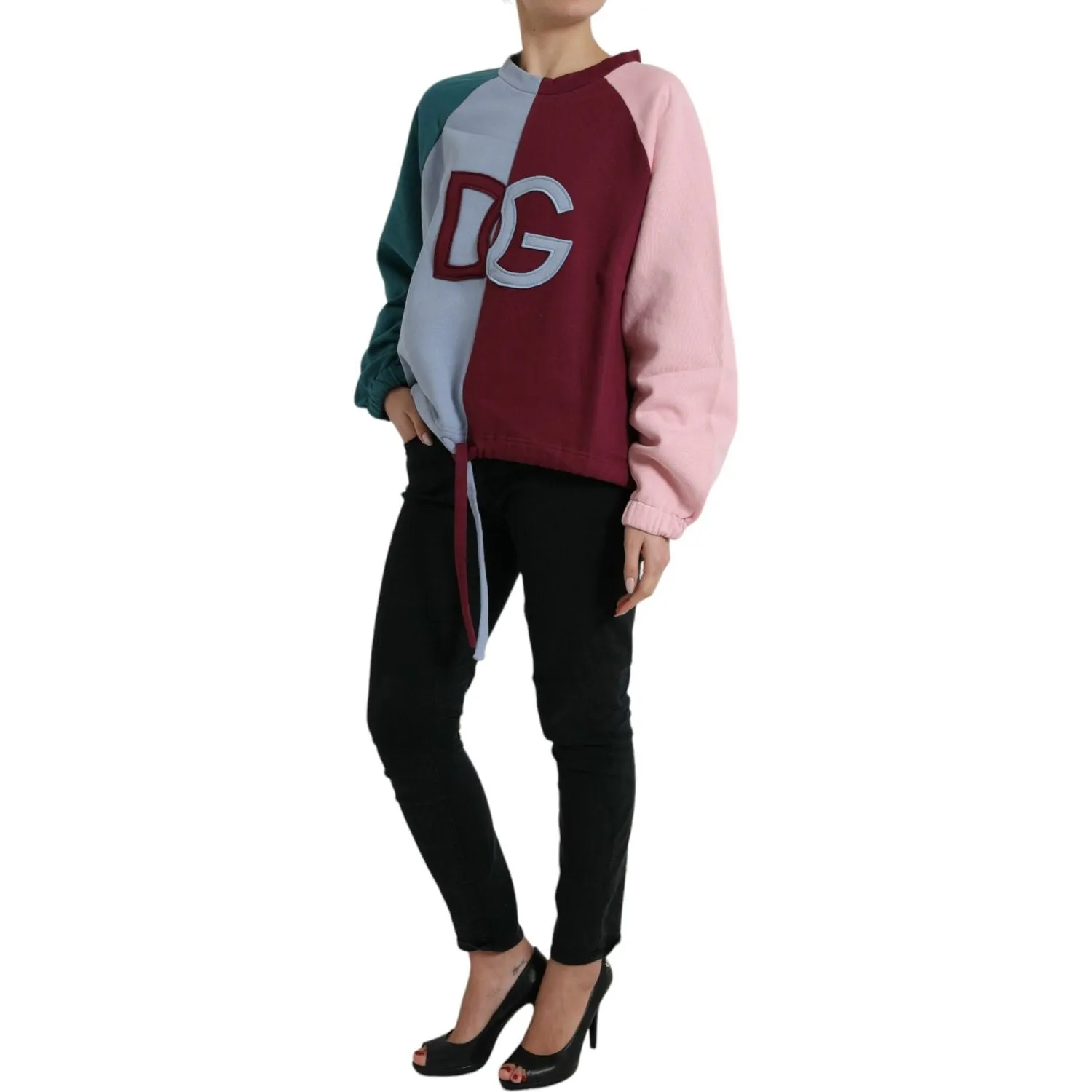 Dolce & Gabbana Multicolor Cotton Crew Neck Sweater