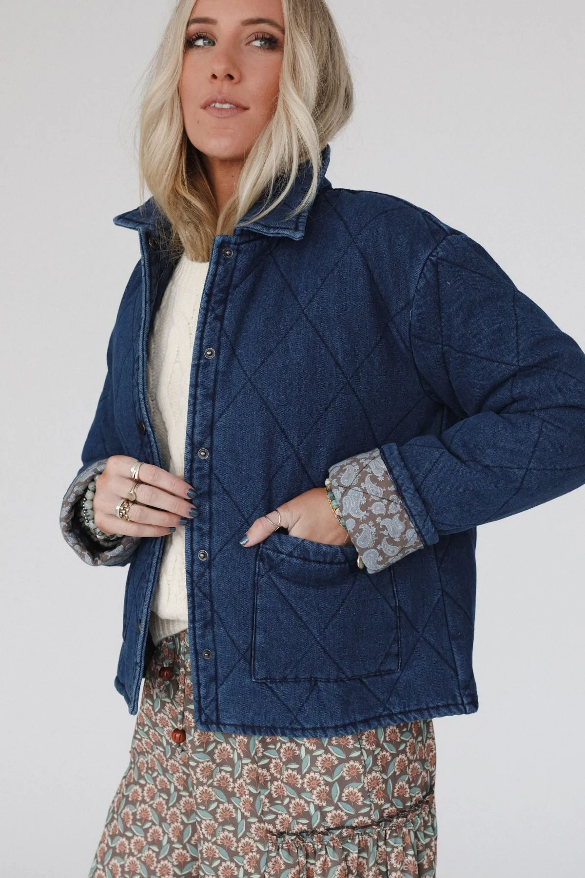 Echo Canyon Quilted Jacket - Dark Denim