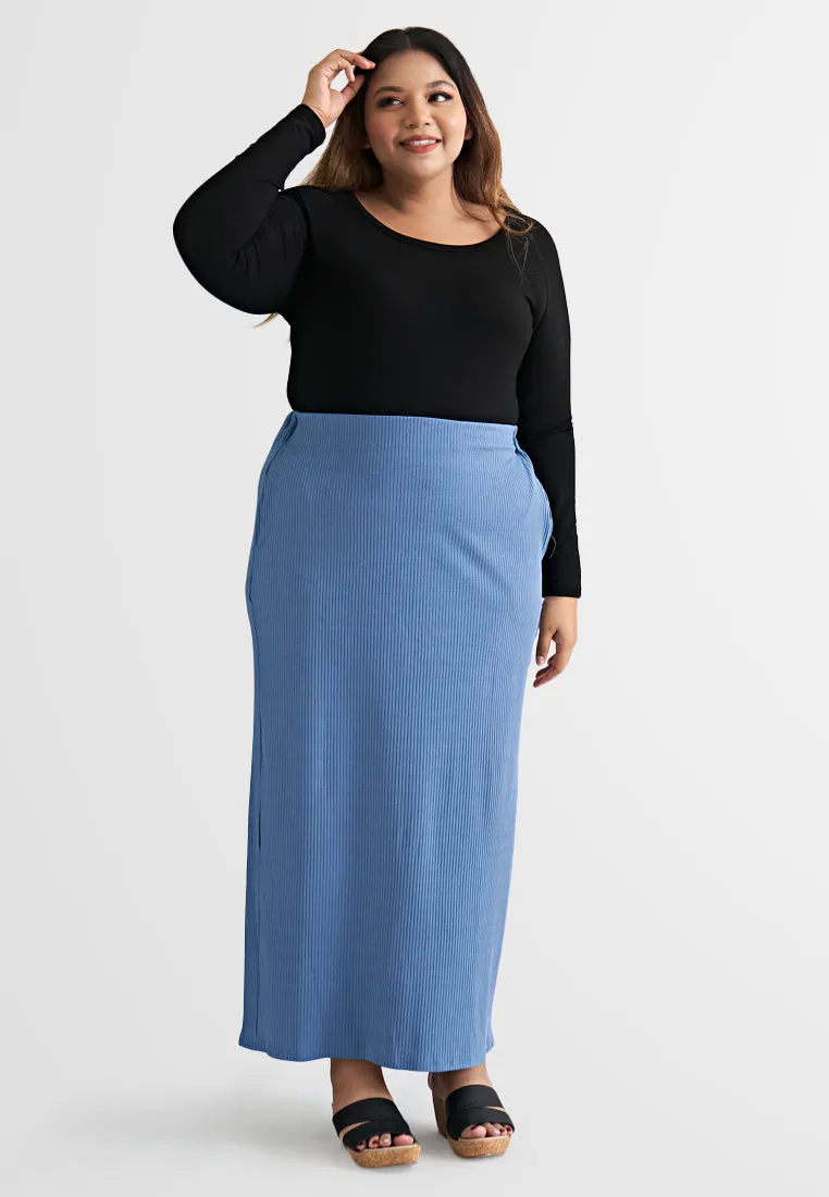 Emory Straight Cut Ribbed Skirt