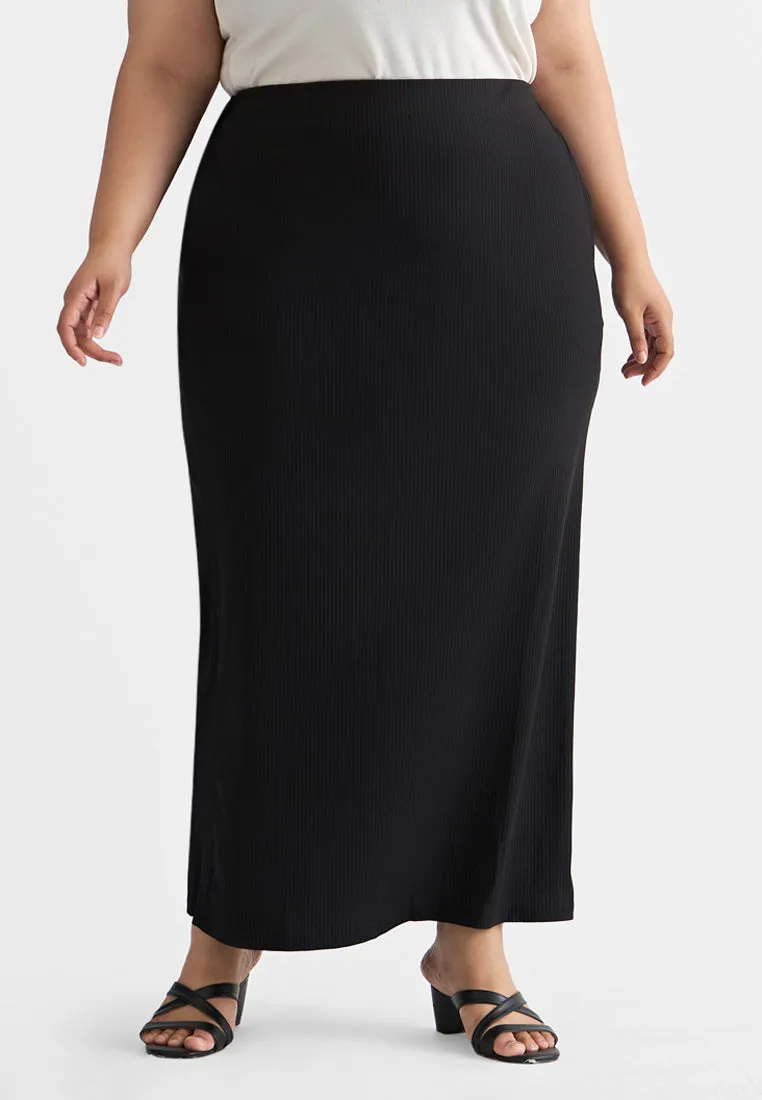 Emory Straight Cut Ribbed Skirt