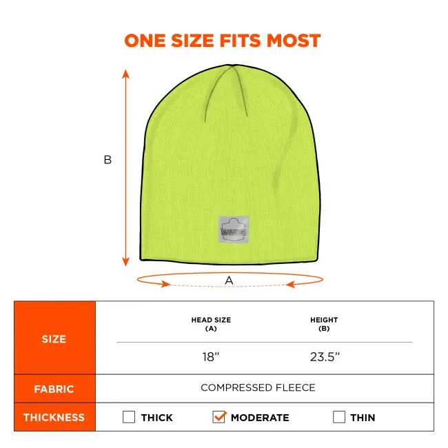 Ergodyne N-Ferno 6812 Rib Knit Winter Hat - Lime