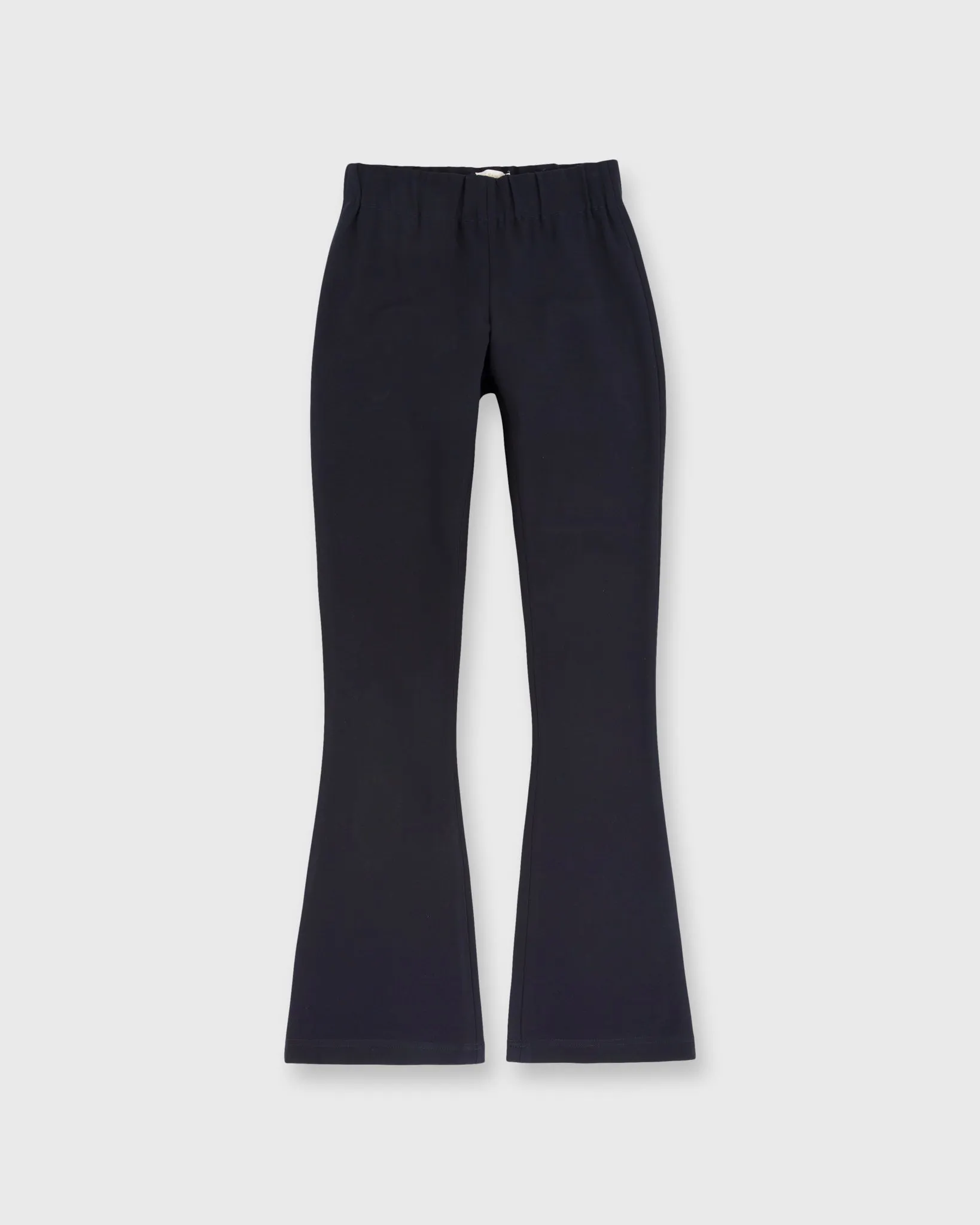 Faye Flare Cropped Pant in Navy Ponte Knit