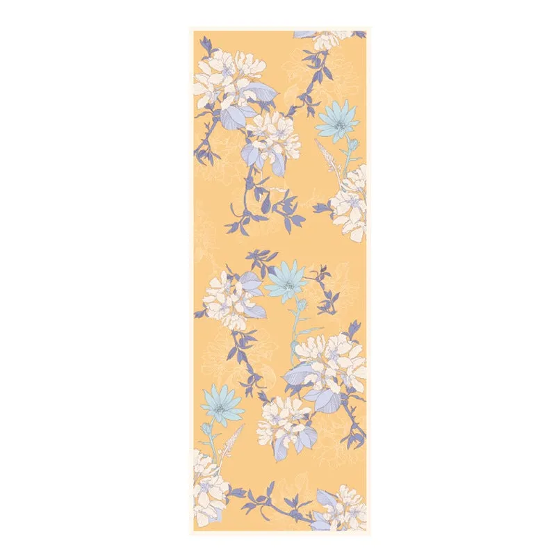 Flower Symphony Long Charmeuse Silk Scarf 185