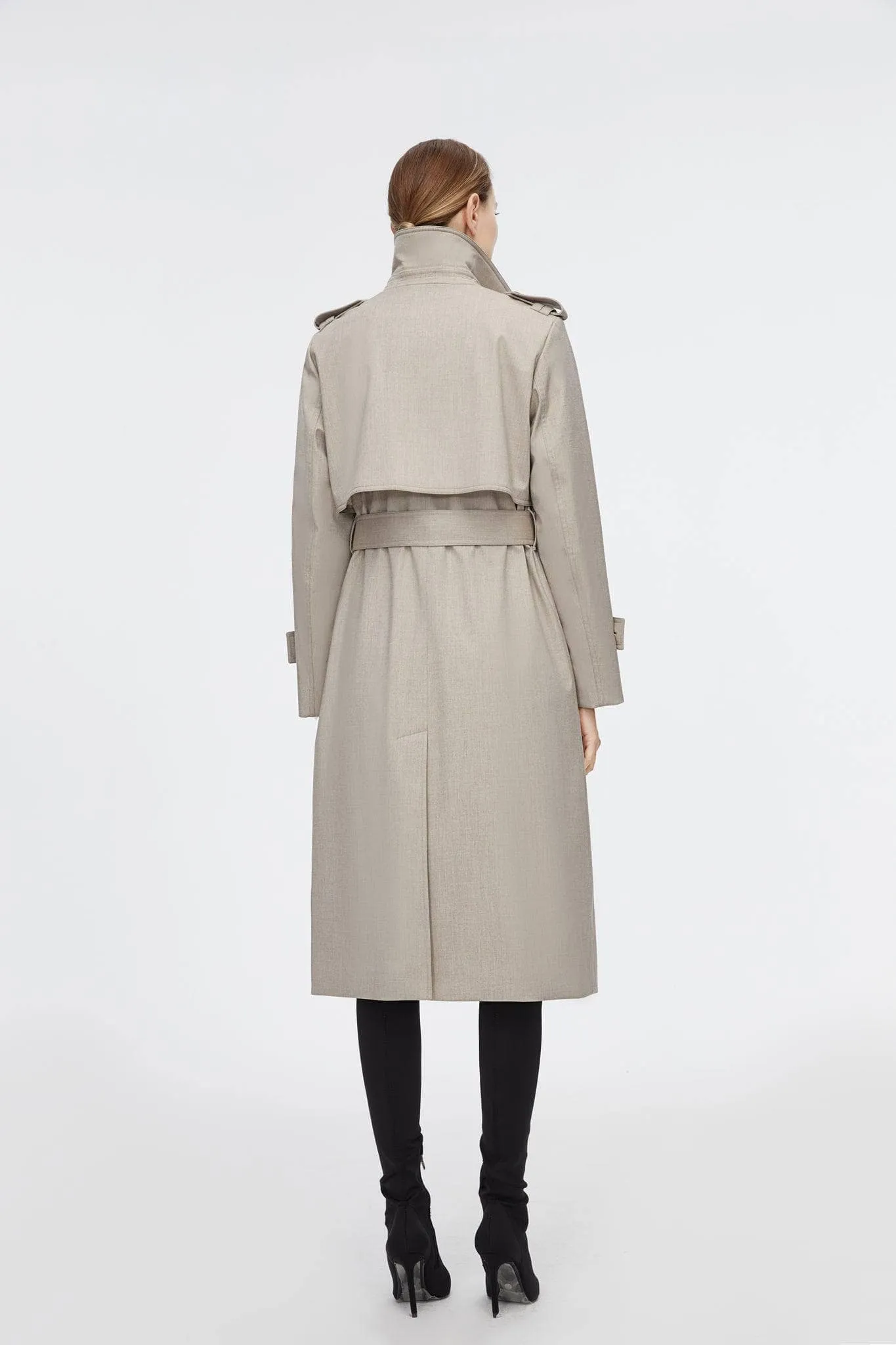 Full Length Detachable Goose Down Trench Coat