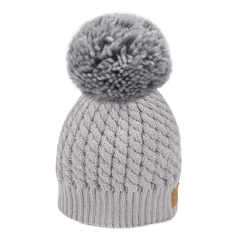 FURTALK Child Winter Yarn Bobble Hat Drop Shipping CH019