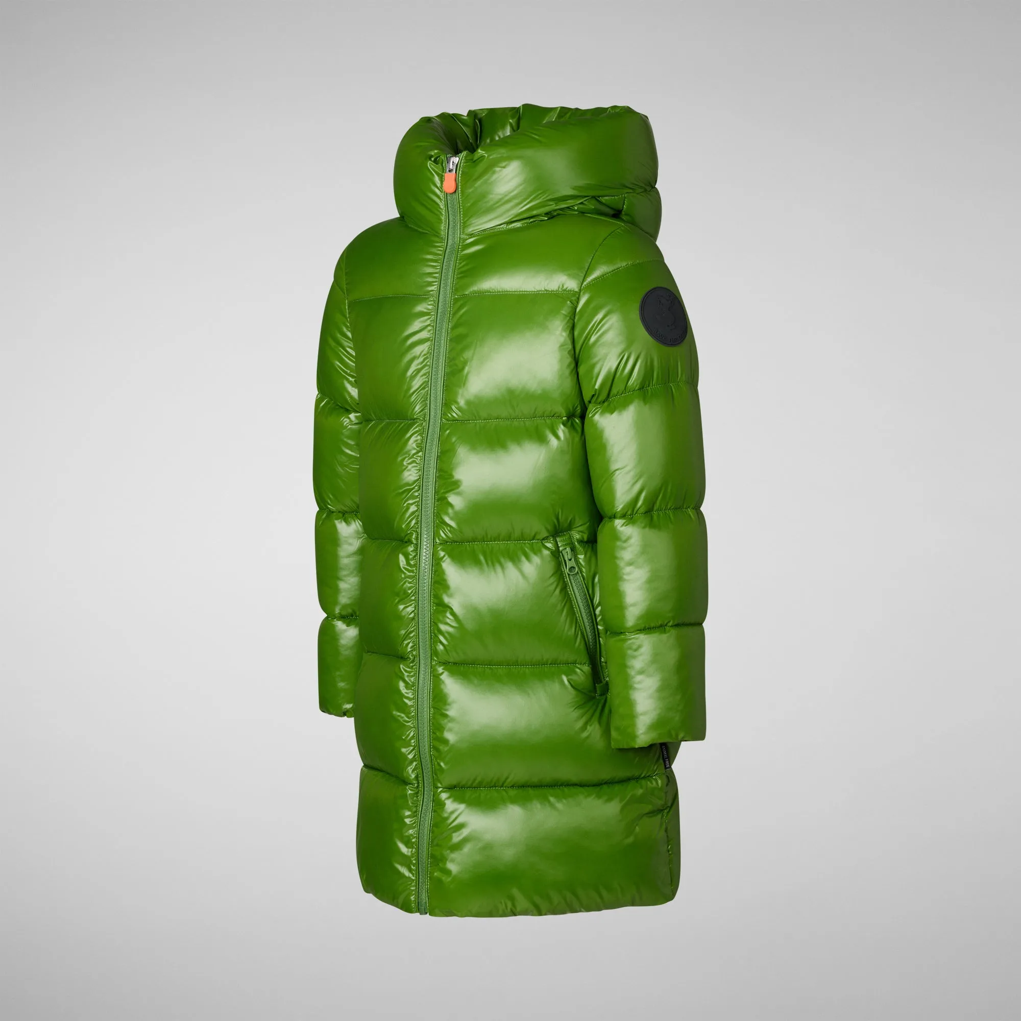 Girls' animal free Puffer jacket Millie in grass green